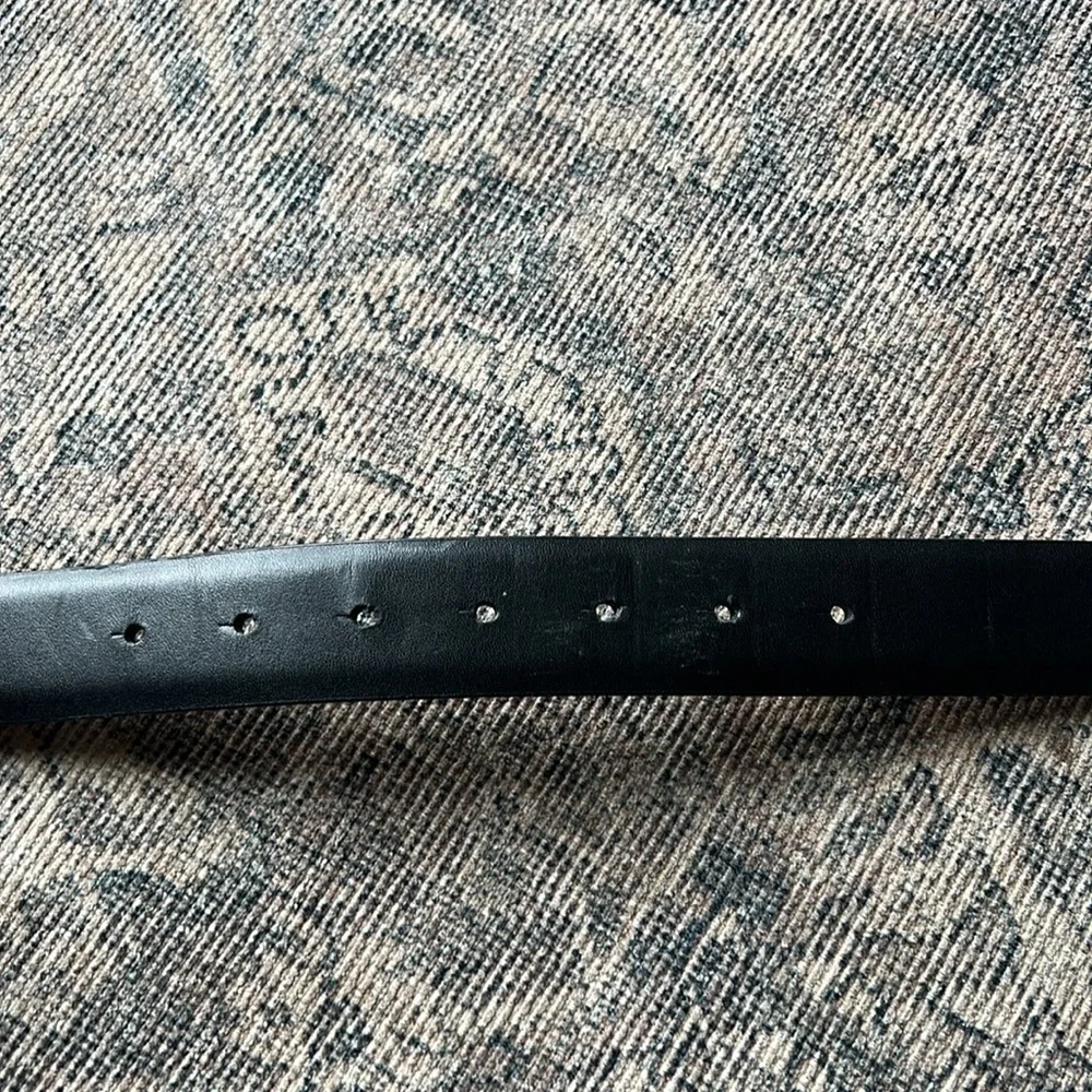 Reversible‎ Leather Belt with Silver Buckle